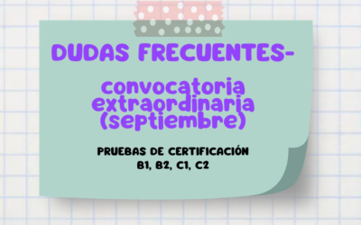 Dudas frecuentes convocatoria extraordinaria (niveles certificación)