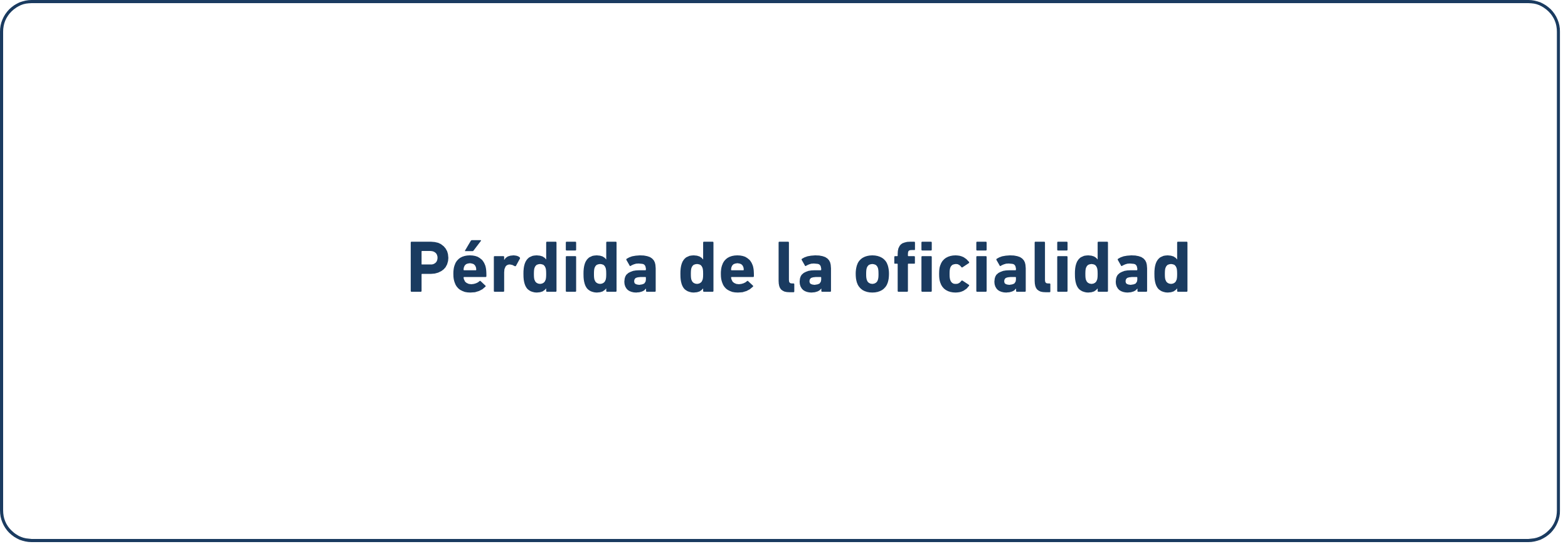 pérdida oficialidad